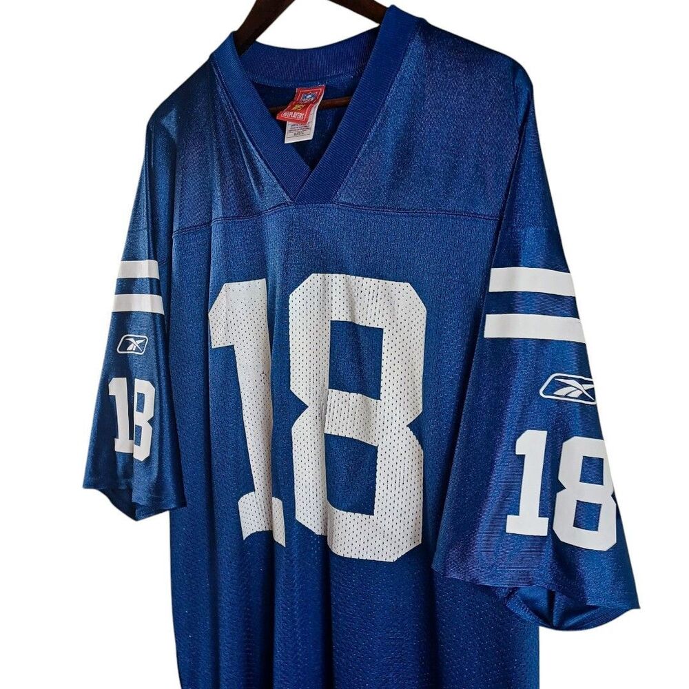 Indianapolis Colts Reebok NFL Players Equipment Game Jersey Mens XL Manning 18 - Picture 3 of 11